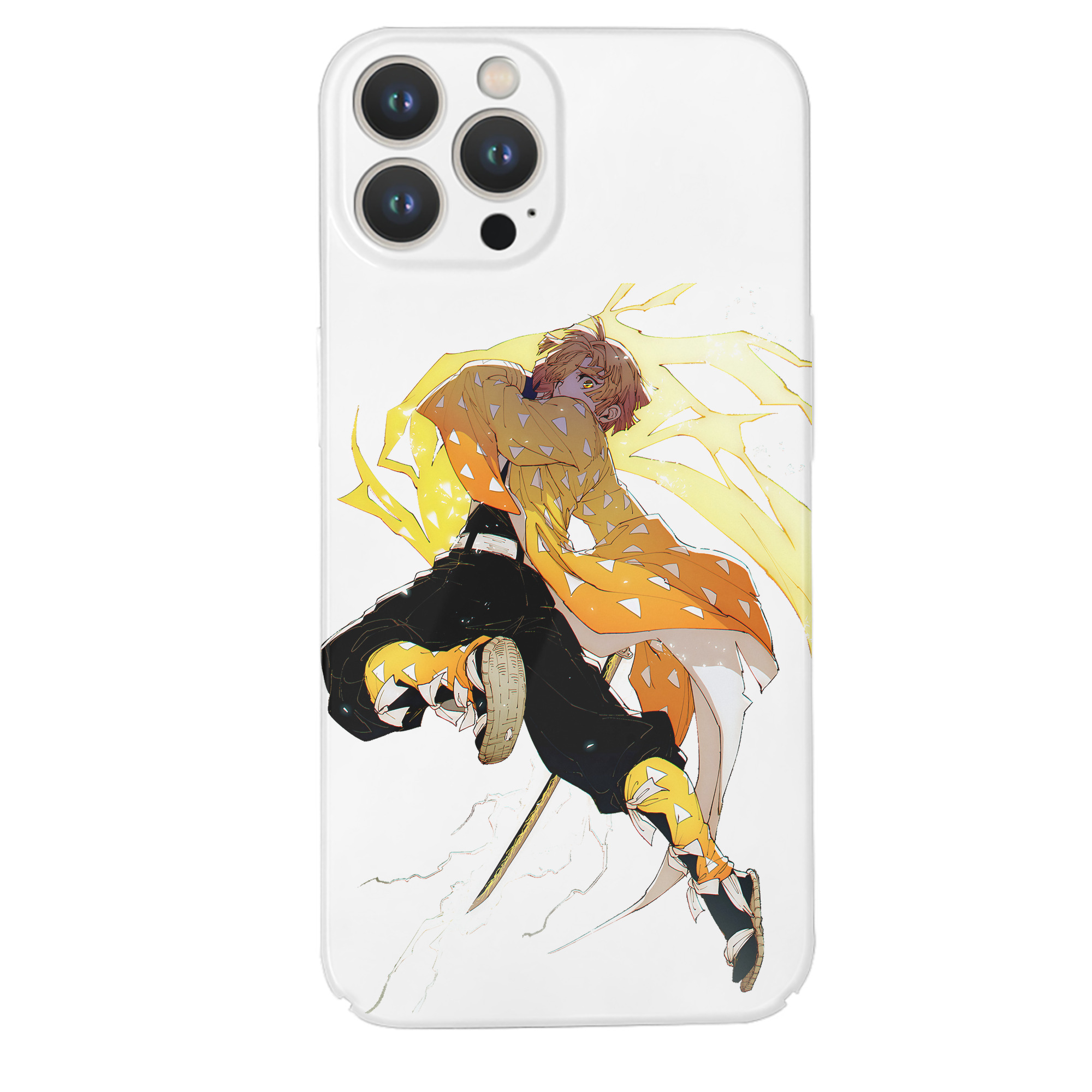 （画像用） 鬼滅の刃（きめつのやいば）我妻 善逸／あがつま ぜんいつ Agatsuma Zenitsu 【iPhone 14シリーズ対応】ハードケース